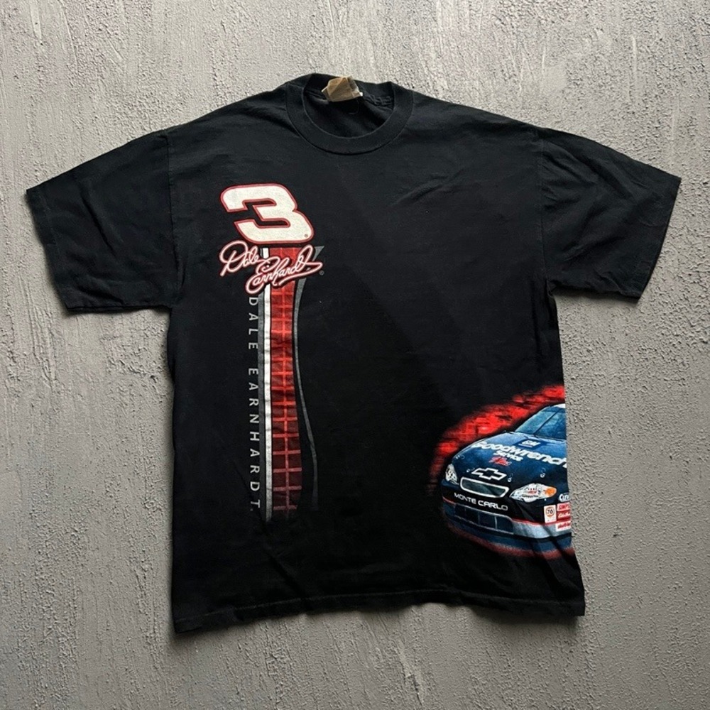 Vintage Dale Earnhardt Shirt Large Black 1990s NASCAR Racing